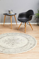 Legion Silver Round Transitional Rug