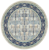 Legion Blue Round Transitional Rug