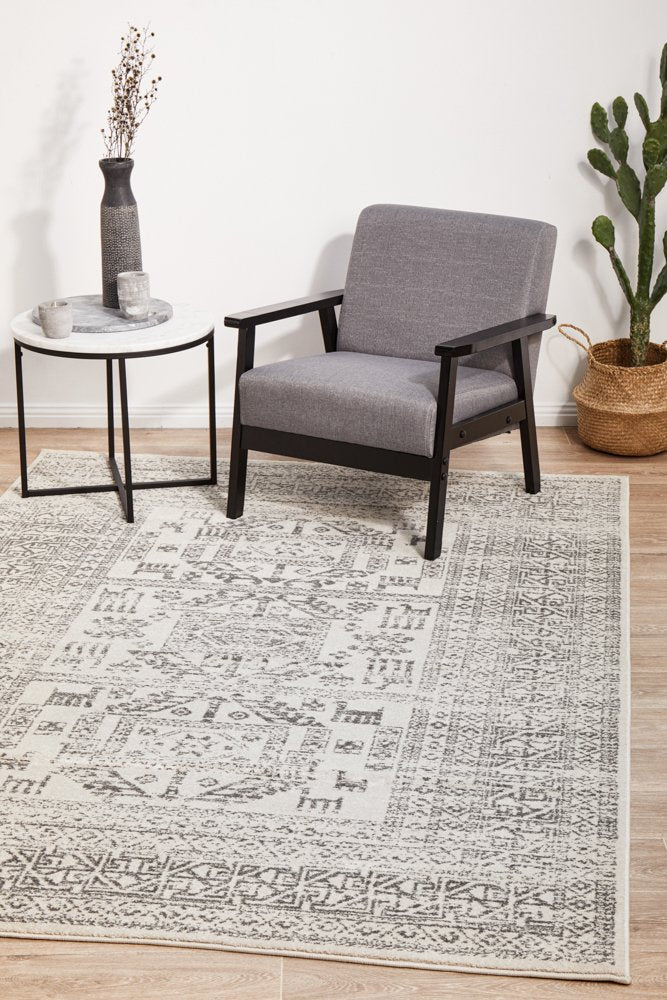 Aztec Silver Transitional Rug