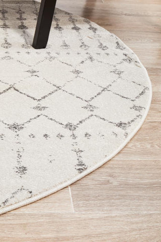 Alma Silver Transitional Round Rug