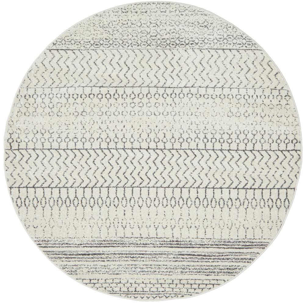 Hazan Silver Transitional Round Rug