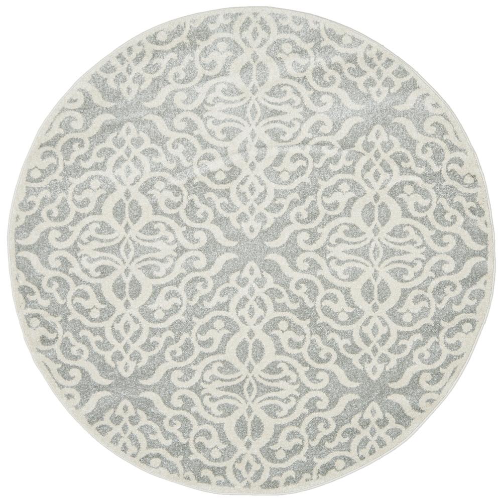 Clara Silver Transitional Round Rug – Lost Design Society