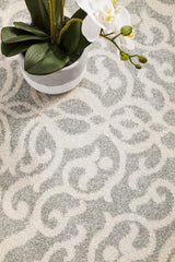 Clara Silver Transitional Round Rug