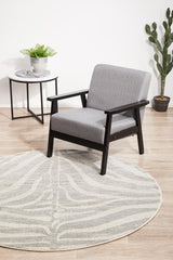 Sierra Silver Transitional Round Rug