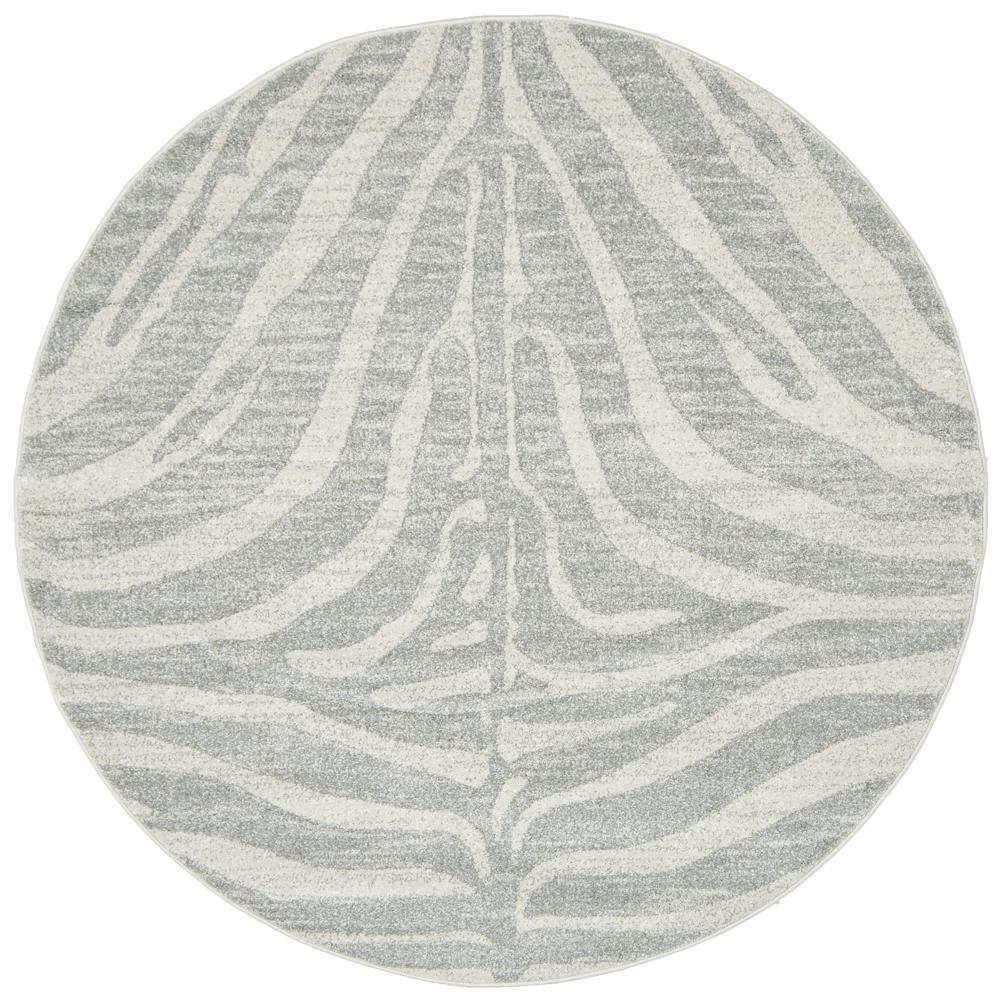 Sierra Silver Transitional Round Rug