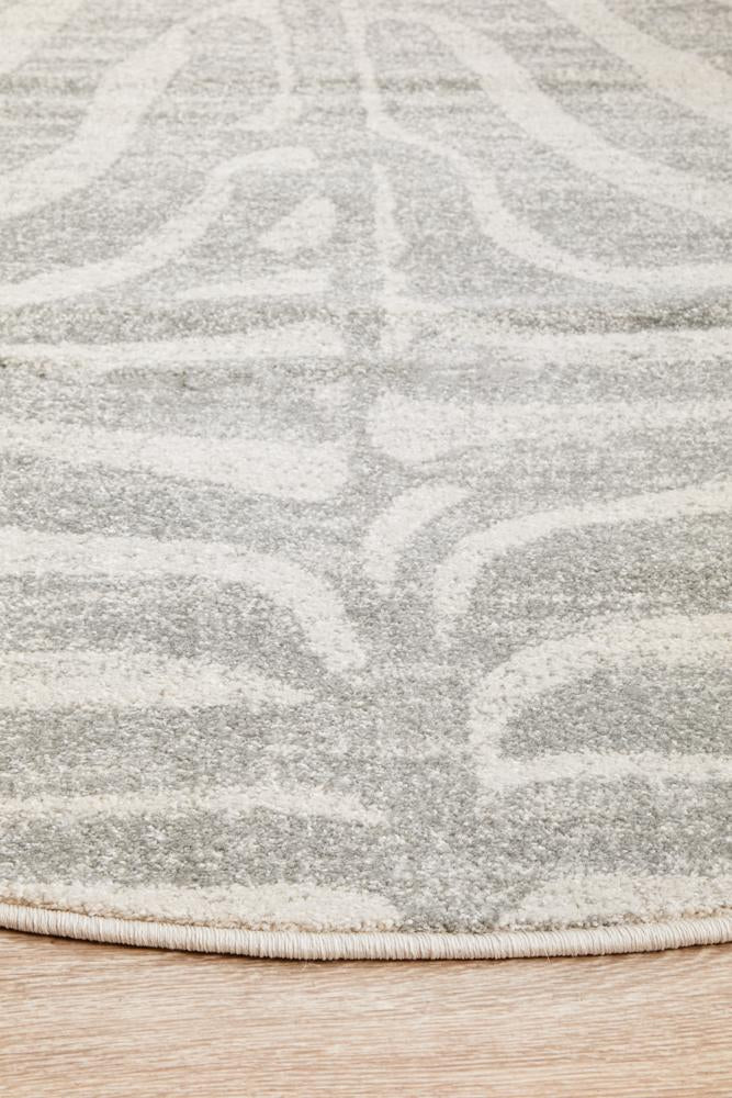 Sierra Silver Transitional Round Rug