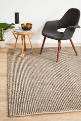 Carlos Felted Wool Rug Brown Natural