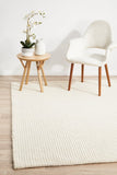 Carlos Felted Wool Rug White Natural