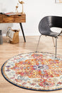 Carnival White Transitional Round Rug