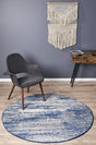 Casandra Dunescape Modern Blue Grey Round Transitional Rug