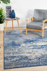 Casandra Dunescape Modern Blue Grey Transitional Rug