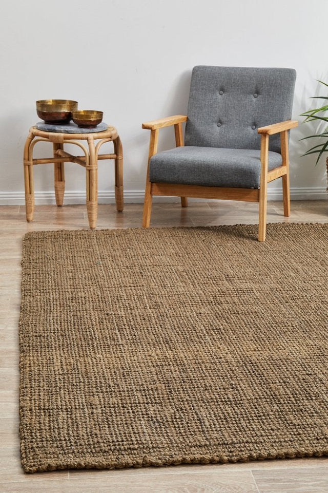 Chunky Natural Jute Barker Silver Rug