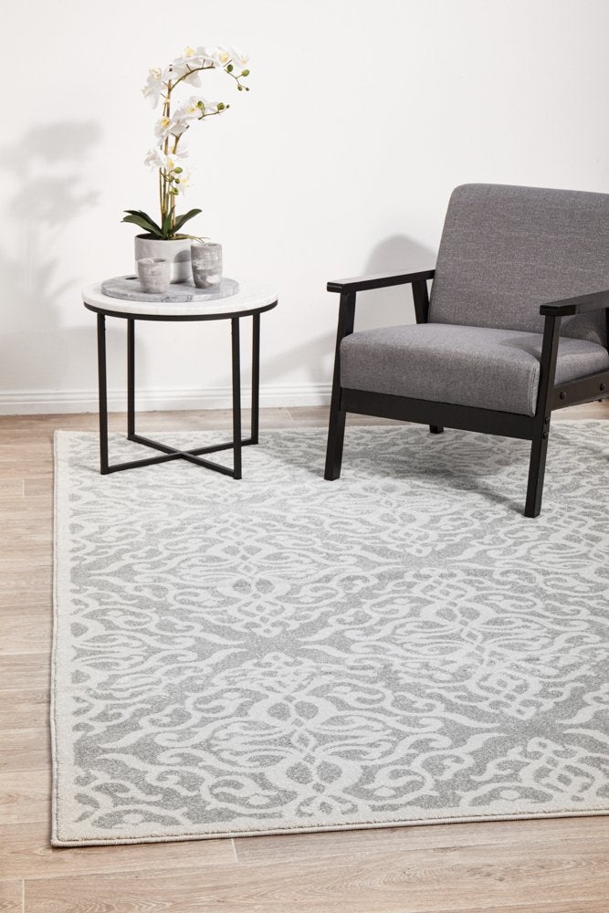 Clara Silver Transitional Rug