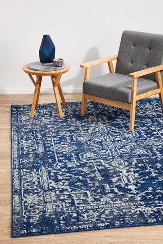 Contrast Navy Transitional Rug