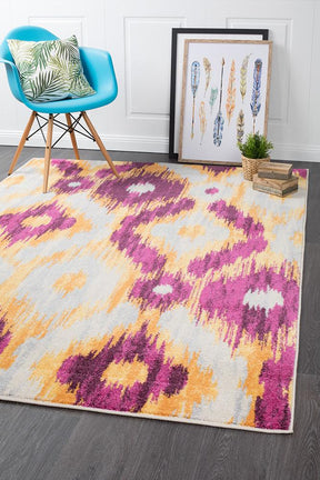 Realms Burst Aubergine Modern Rug - Lost Design Society