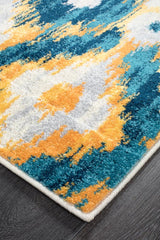 Realms Burst Blue Modern Rug