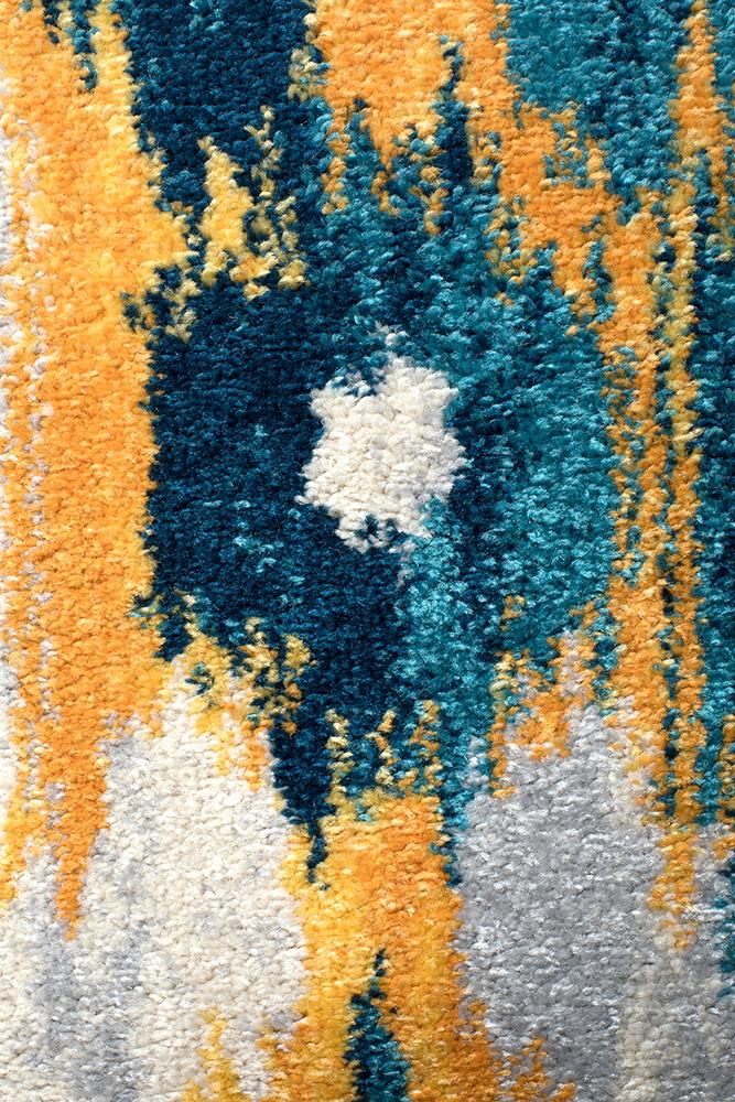 Realms Burst Blue Modern Rug