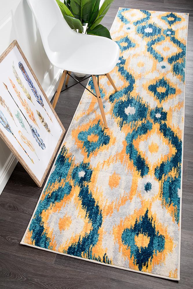 Realms Burst Blue Modern Rug