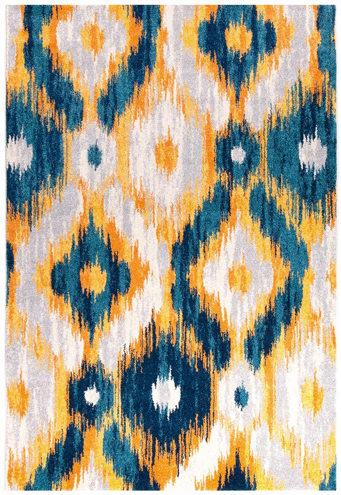 Realms Burst Blue Modern Rug