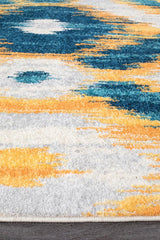 Realms Burst Blue Modern Rug