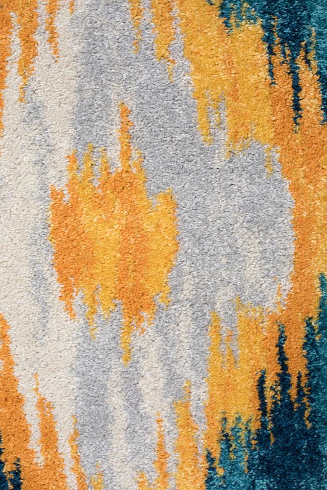 Realms Burst Blue Modern Rug