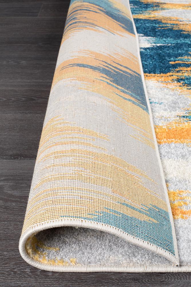 Realms Burst Blue Modern Rug