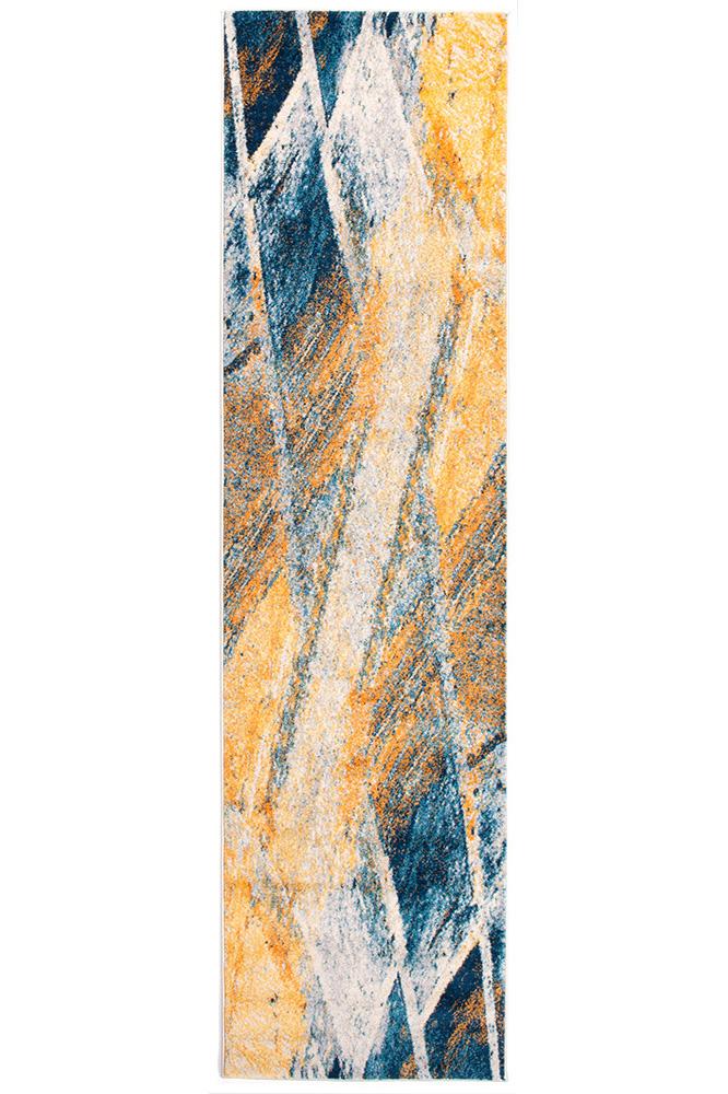 Realms Strokes Blue Modern Rug