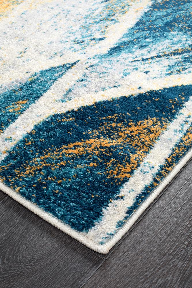 Realms Strokes Blue Modern Rug