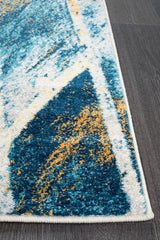 Realms Strokes Blue Modern Rug