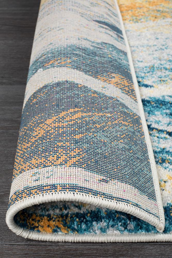 Realms Strokes Blue Modern Rug