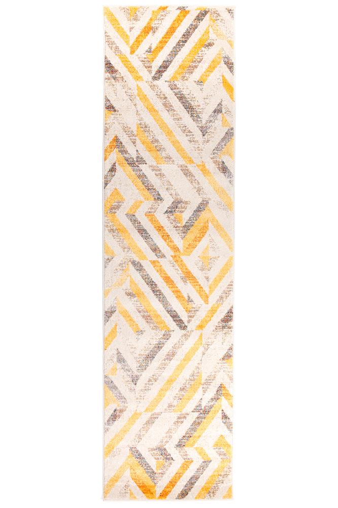 Realms Slant Yellow Modern Rug