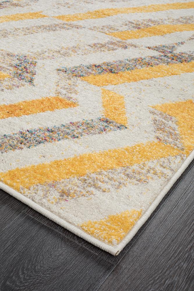 Realms Slant Yellow Modern Rug