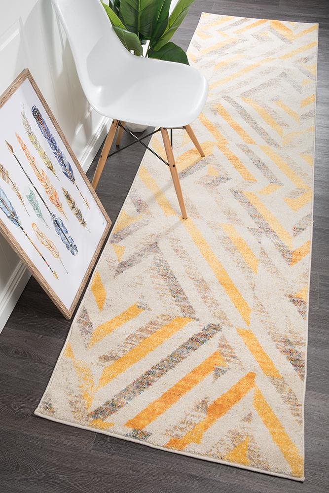 Realms Slant Yellow Modern Rug