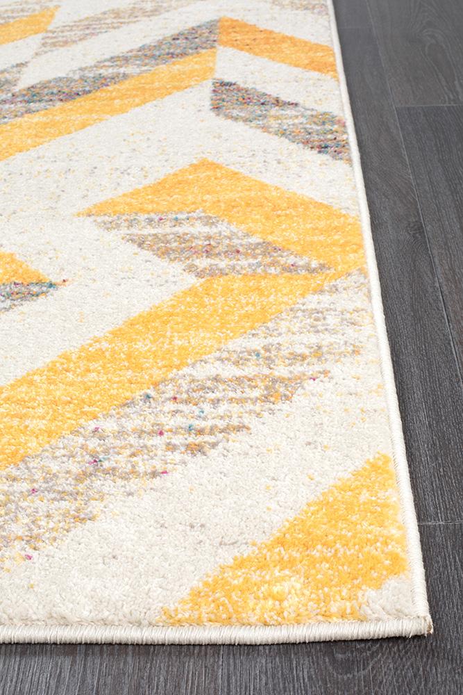 Realms Slant Yellow Modern Rug