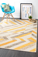 Realms Slant Yellow Modern Rug