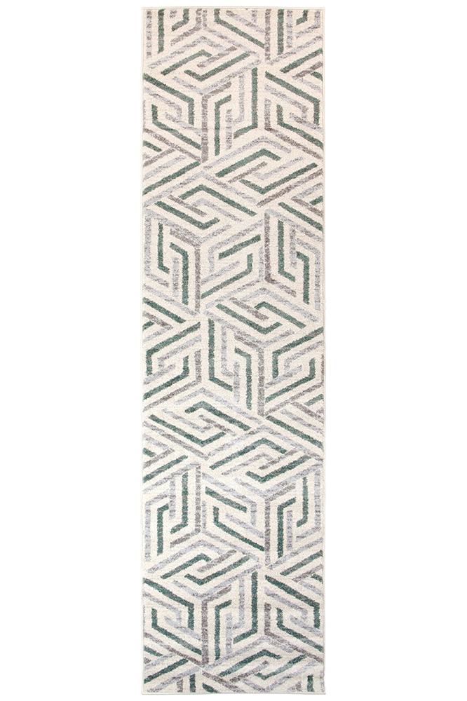 Realms Link Teal Modern Rug