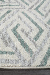 Realms Link Teal Modern Rug