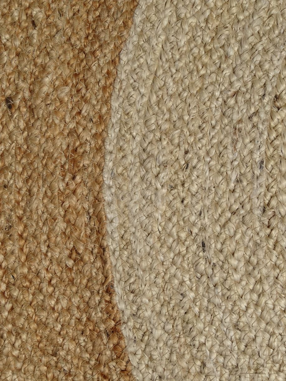 Round Natural Border Jute Rug