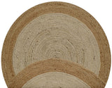 Round Natural Border Jute Rug