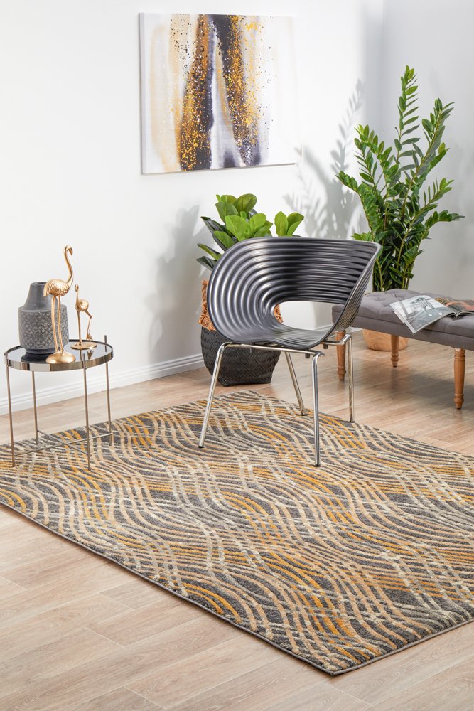 Flurry Charcoal Transitional Rug