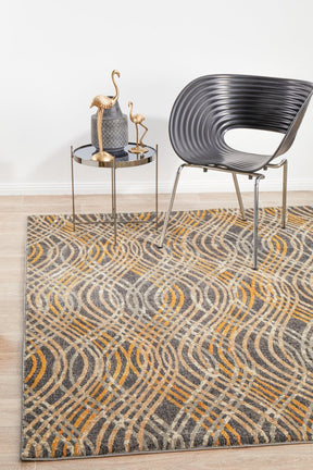 Flurry Charcoal Transitional Rug - Lost Design Society