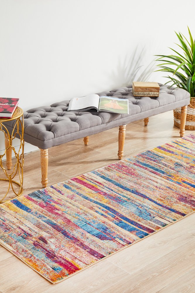 Deep Raspberry Tonal Wave Rug Strokes Raspberry Transitional Rug – Lost Design Society