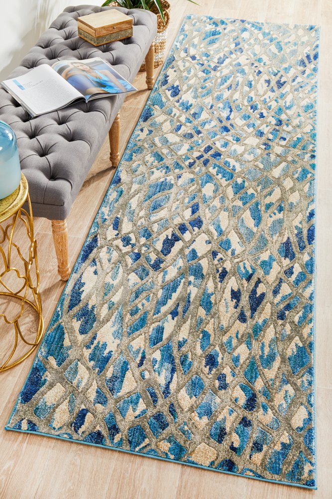 Ropes Blue Transitional Rug