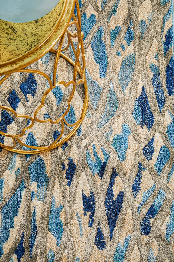 Ropes Blue Transitional Rug