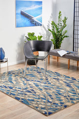 Ropes Blue Transitional Rug