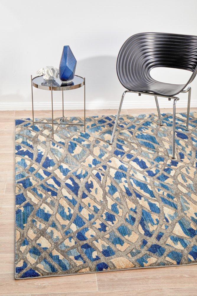 Ropes Blue Transitional Rug