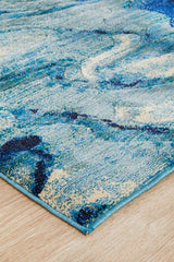 Waves Indigo Transitional Rug