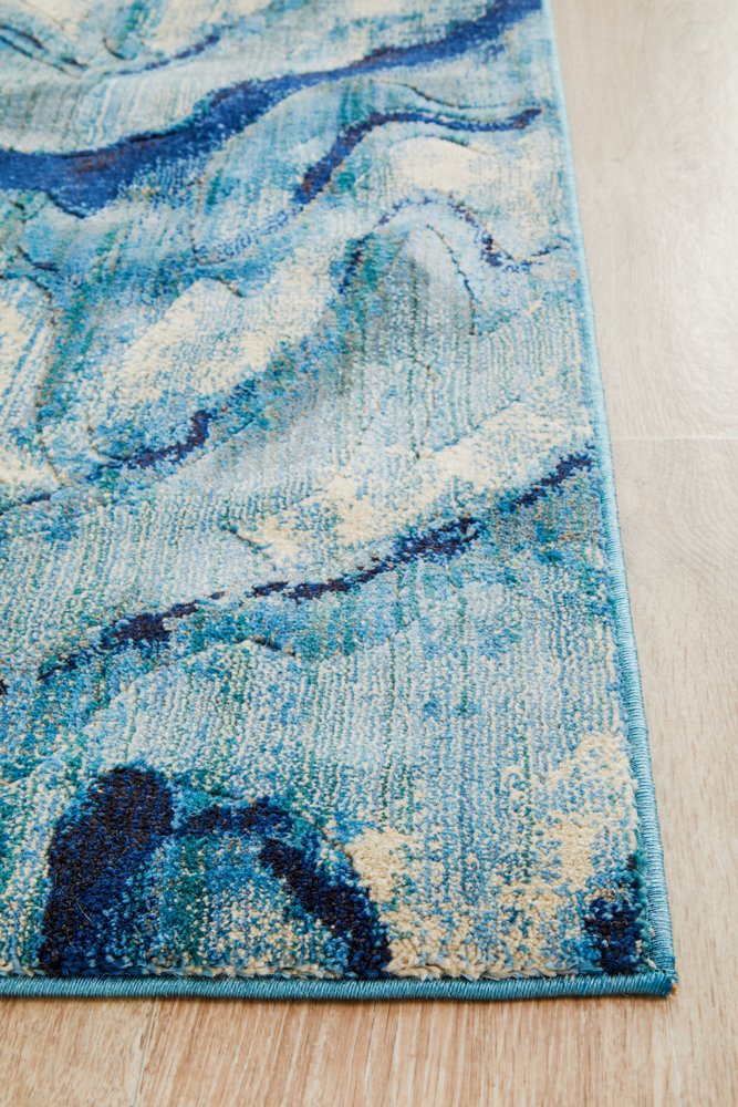 Waves Indigo Transitional Rug