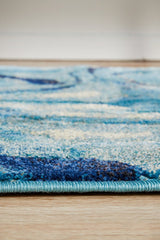 Waves Indigo Transitional Rug