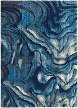 Waves Indigo Transitional Rug